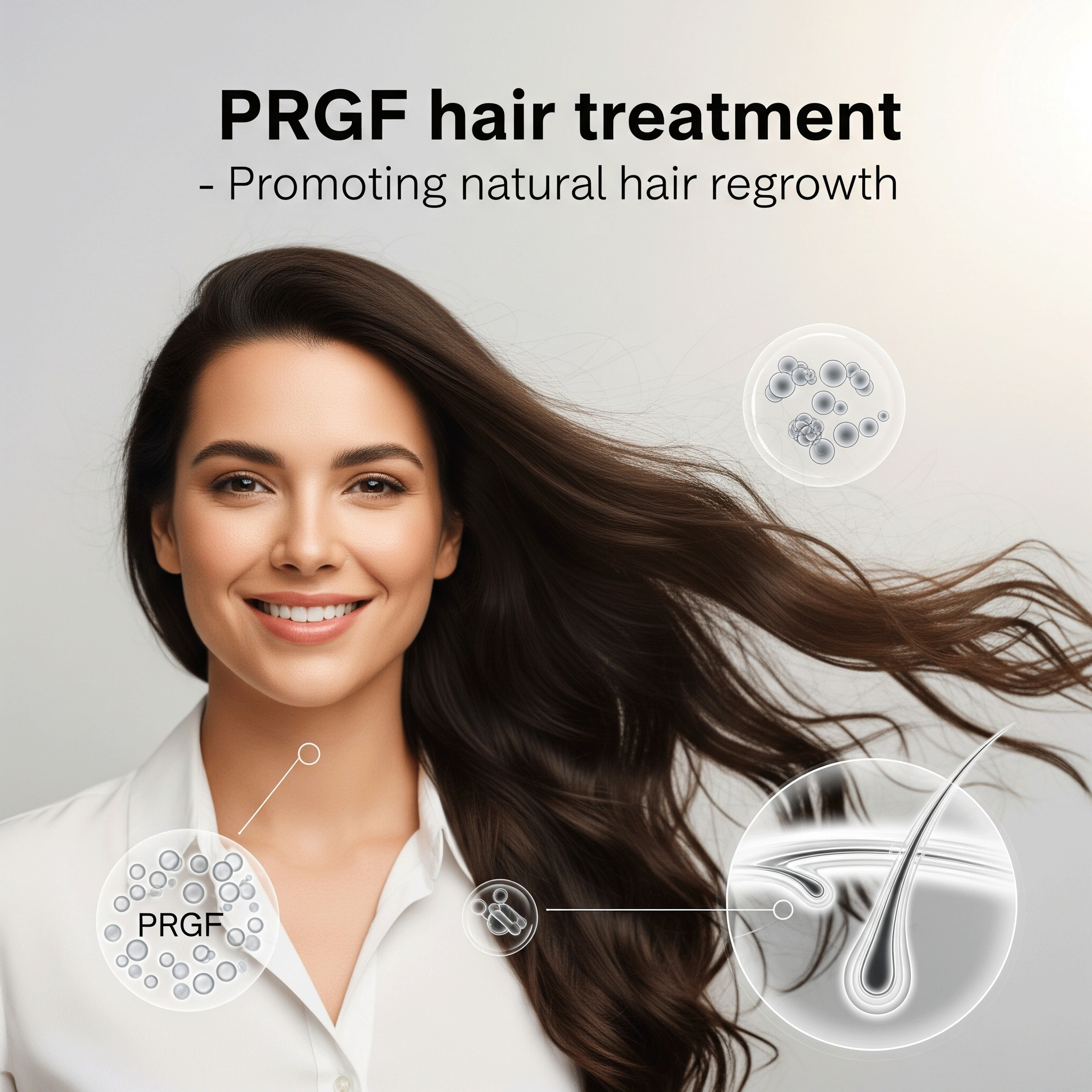 Illustration of hair restoration process